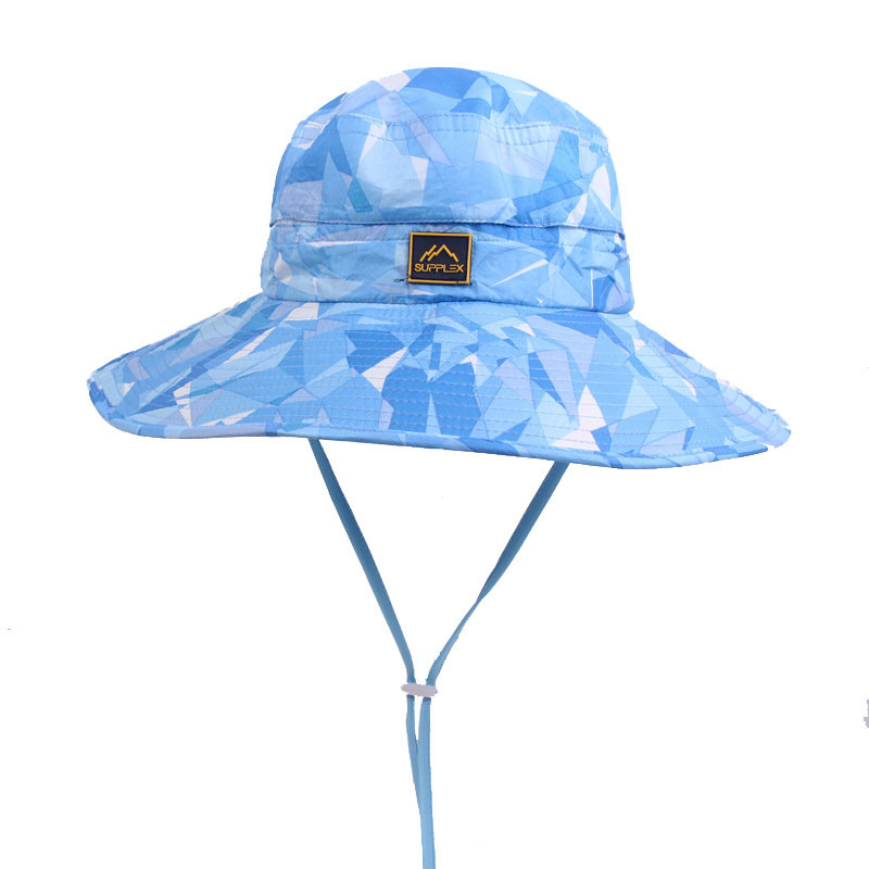 Women Men Summer Mesh Quick-drying Bucket Hat Outdoor Travel Wide Brim Anti-UV Fisherman Hat