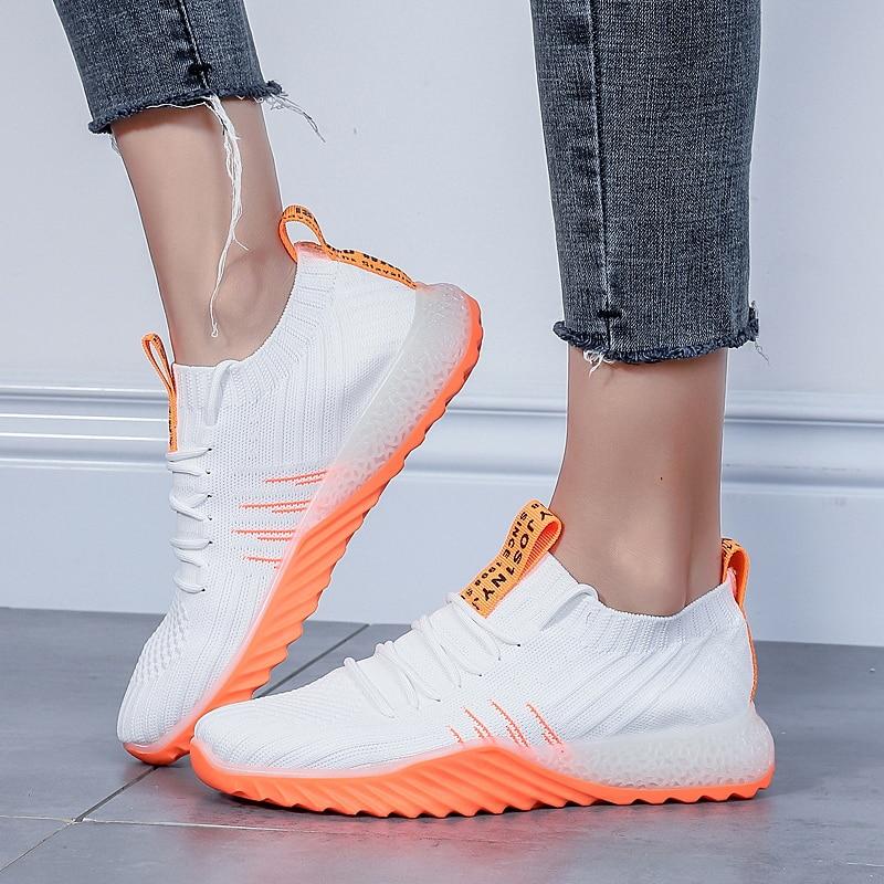 Best Seller Women Fashion Mesh Lace-Up Breathable Light Sneakers