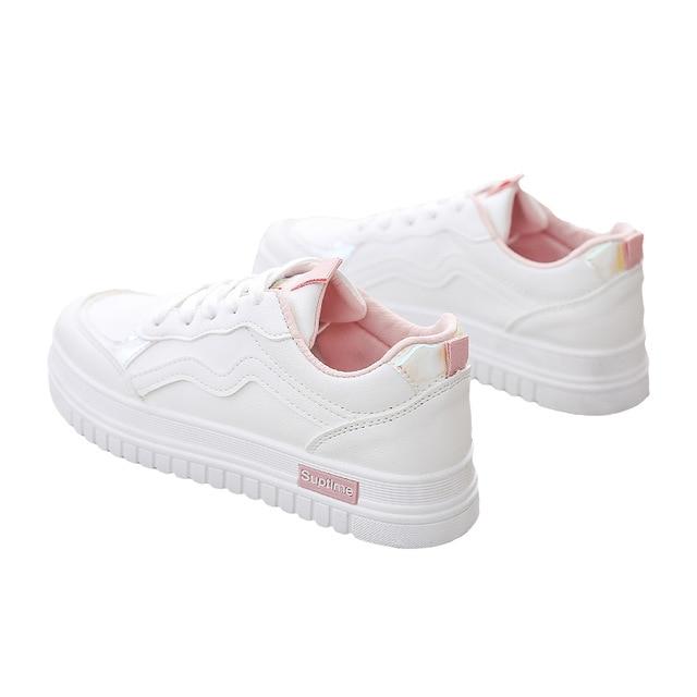 Limited Design Women Fashion Lace-Up Breathable Sneakers
