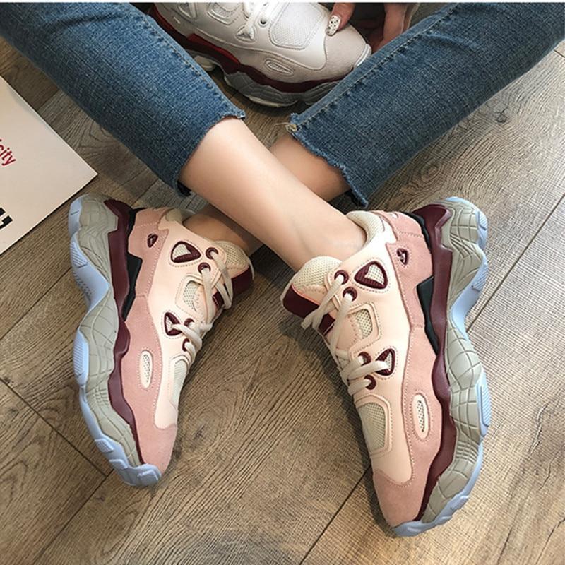 Women's Brand Designer Fashion Platform Shoes Chunky Sneakers