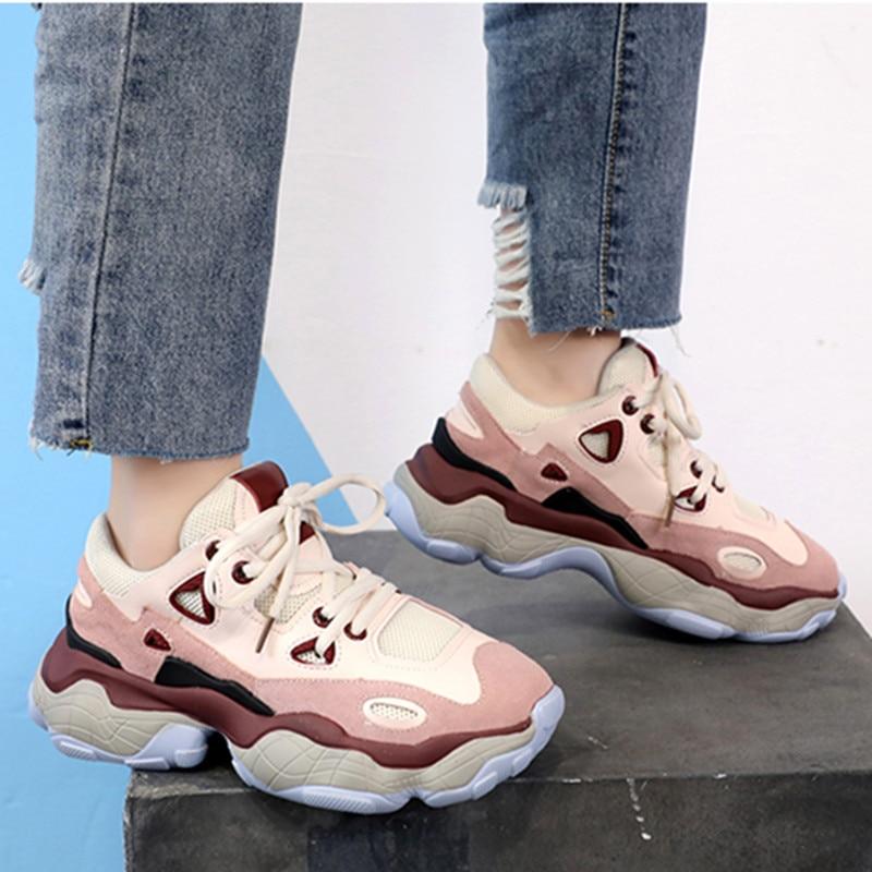 Women's Brand Designer Fashion Platform Shoes Chunky Sneakers