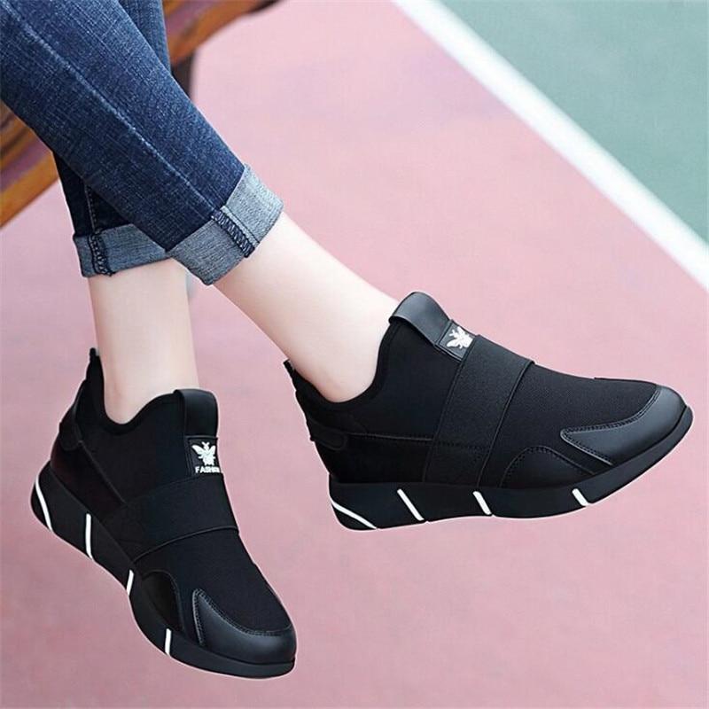 Women Fashion Breathable Walking Mesh Flats Sneakers