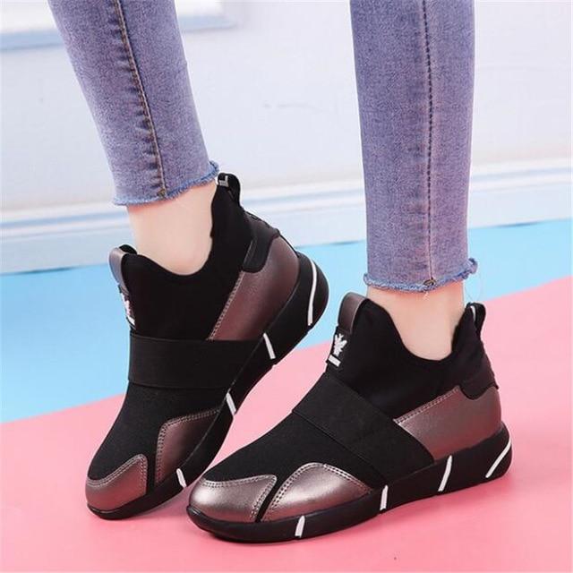 Women Fashion Breathable Walking Mesh Flats Sneakers