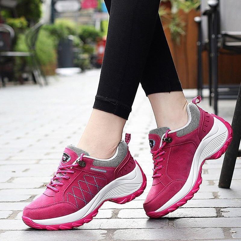 Limited Design Women Lace-Up Comfortable Platform Sneakers