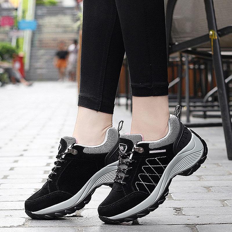 Limited Design Women Lace-Up Comfortable Platform Sneakers