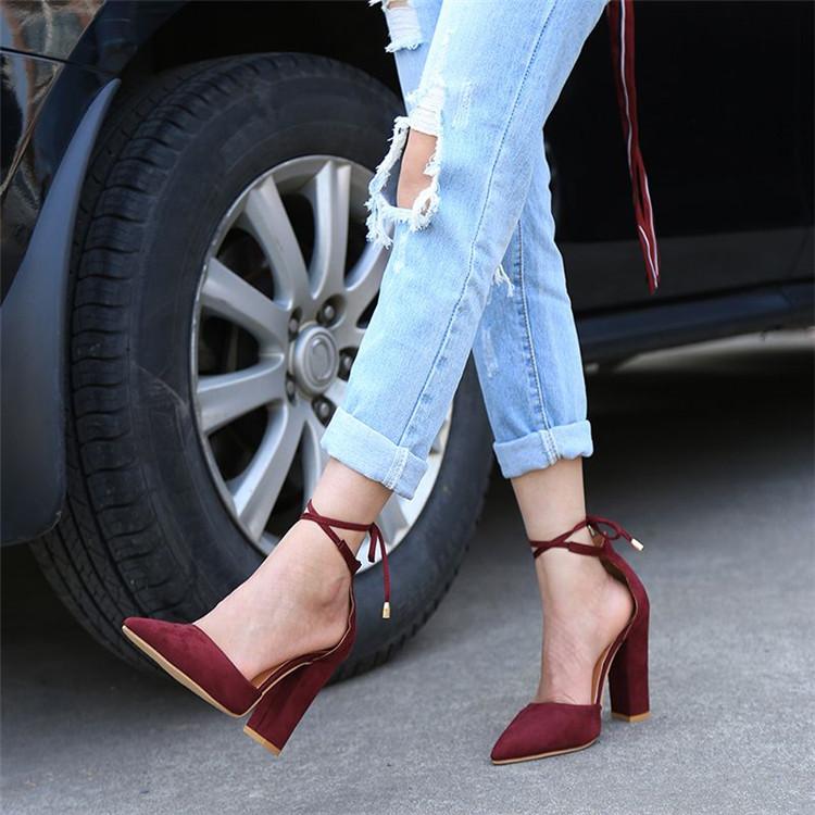 Women Summer High Heel Sandals With Pointed Toe