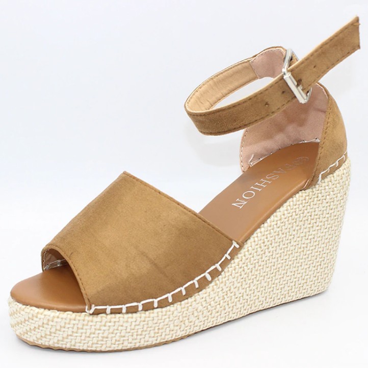 Women's Spring/Summer High Platform Cloth Linen Sandals